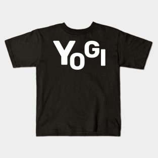 Yogi (White design) Kids T-Shirt